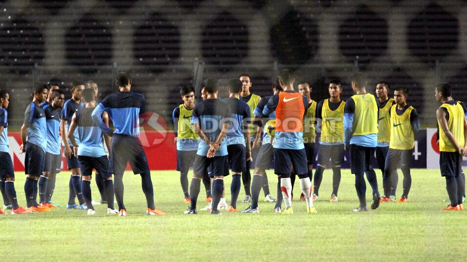 Timnas U-19 sedang berlatih. - INDOSPORT